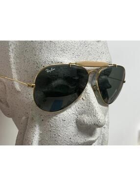 Made In USA Ray-Ban Bausch & Lomb 1980’s Gold Avaitor Glass Lens